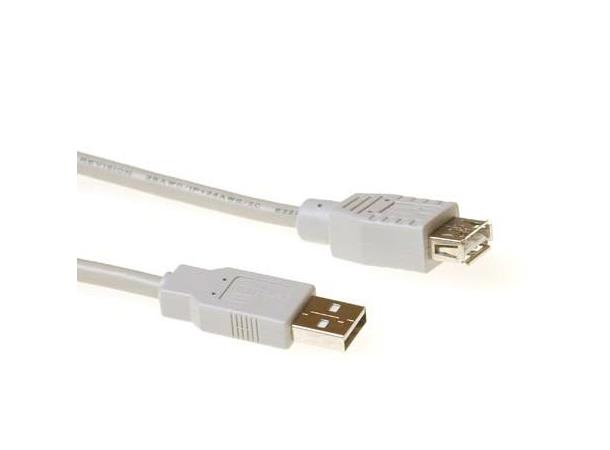 ACT USB2 Kabel A-A -  1,8 m skjøt A-A USB Skjøtekabel Grå 